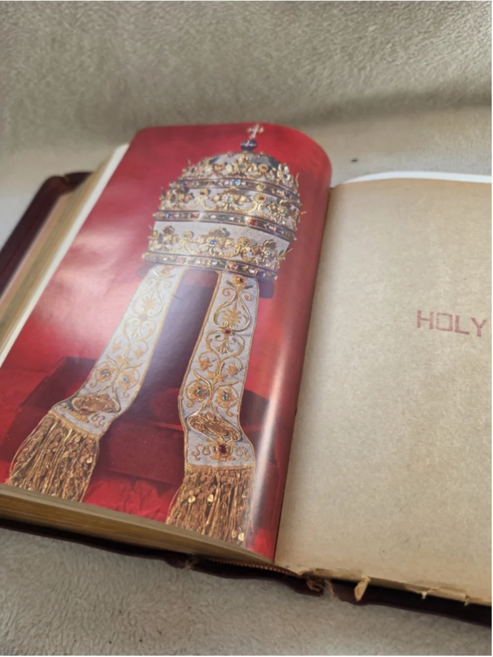 Vintage 1953 Family Rosary Edition Holy Bible - Catholic Press, Rev. O'Connell